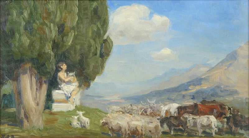 Paesaggio con bestiame. - H. A. Brendekilde