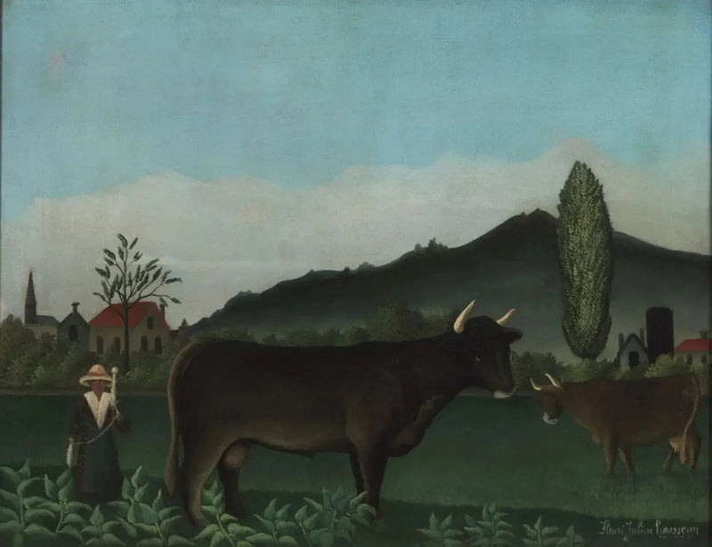 Paesaggio con bestiame - Henri Rousseau