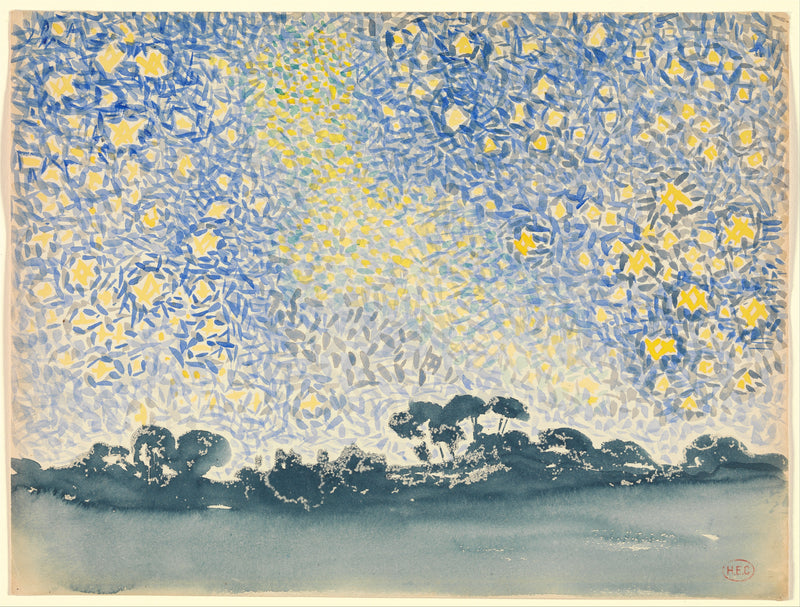 Paesaggio con stelle - Henri-Edmond Cross