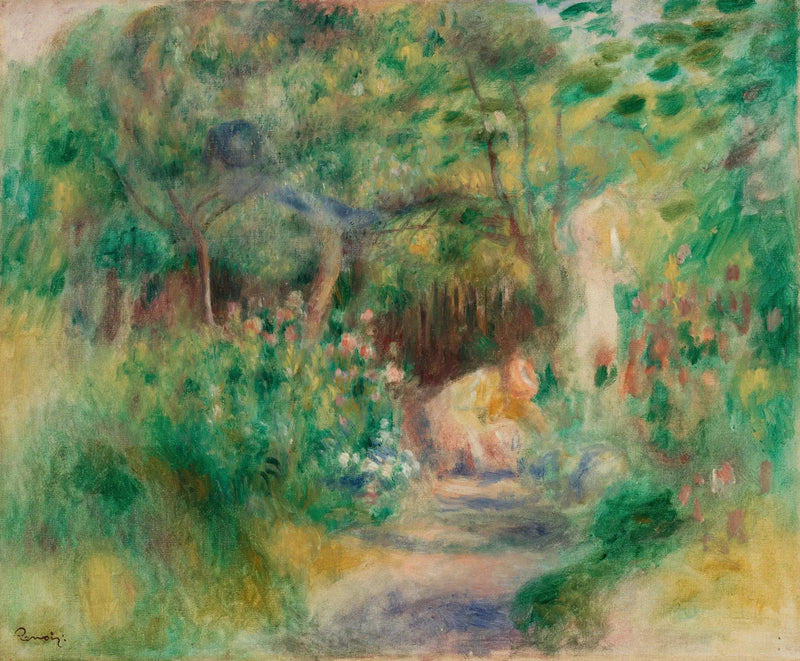 Paesaggio con donna che giardina - Pierre-Auguste Renoir