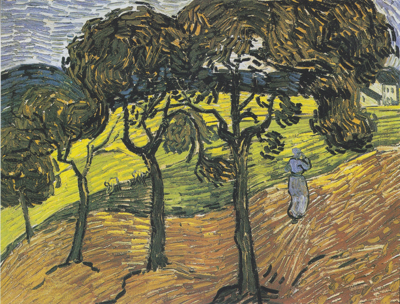 Paesaggio con alberi e personaggi - Vincent van Gogh