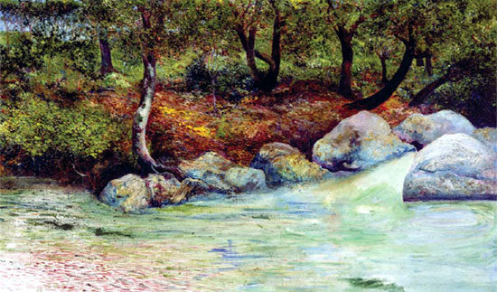 Paesaggio con foresta e fiume - Joaquiñen Clausell