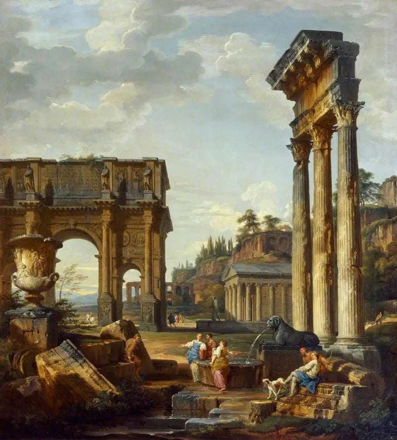 Paesaggio con l'Arco di Costantino - Giovanni Paolo Panini