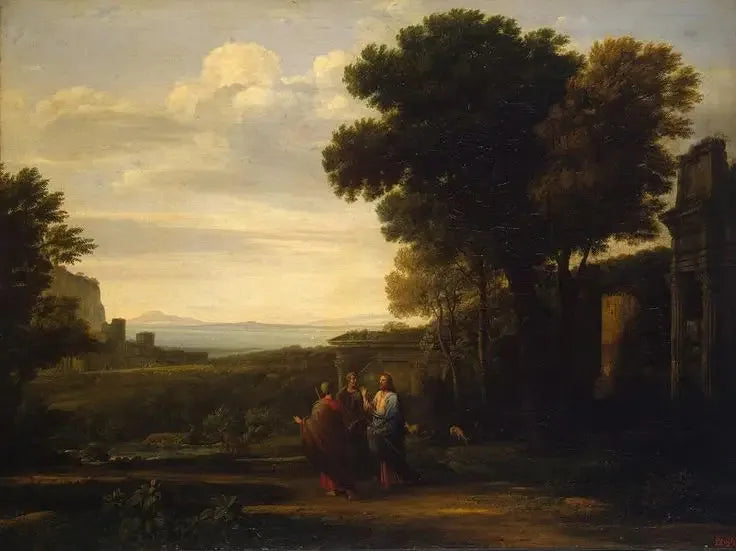 Paesaggio con il Cristo sulla via di Emmaus - Claude Lorrain