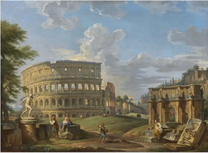 Paysage avec le Colisée et l’Arc de Constantin Rome - Giovanni Paolo Panini - Alpha Reproduction