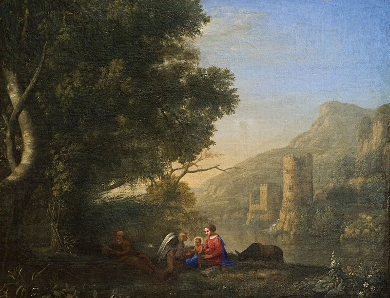 Paesaggio con il riposo durante la fuga in Egitto - Claude Lorrain