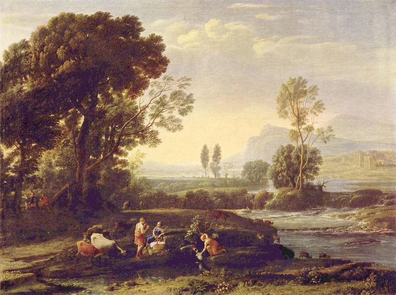 Paesaggio con il riposo durante la fuga in Egitto - Claude Lorrain