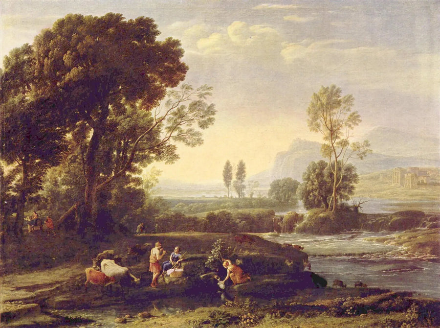 Paesaggio con il riposo durante la fuga in Egitto - Claude Lorrain