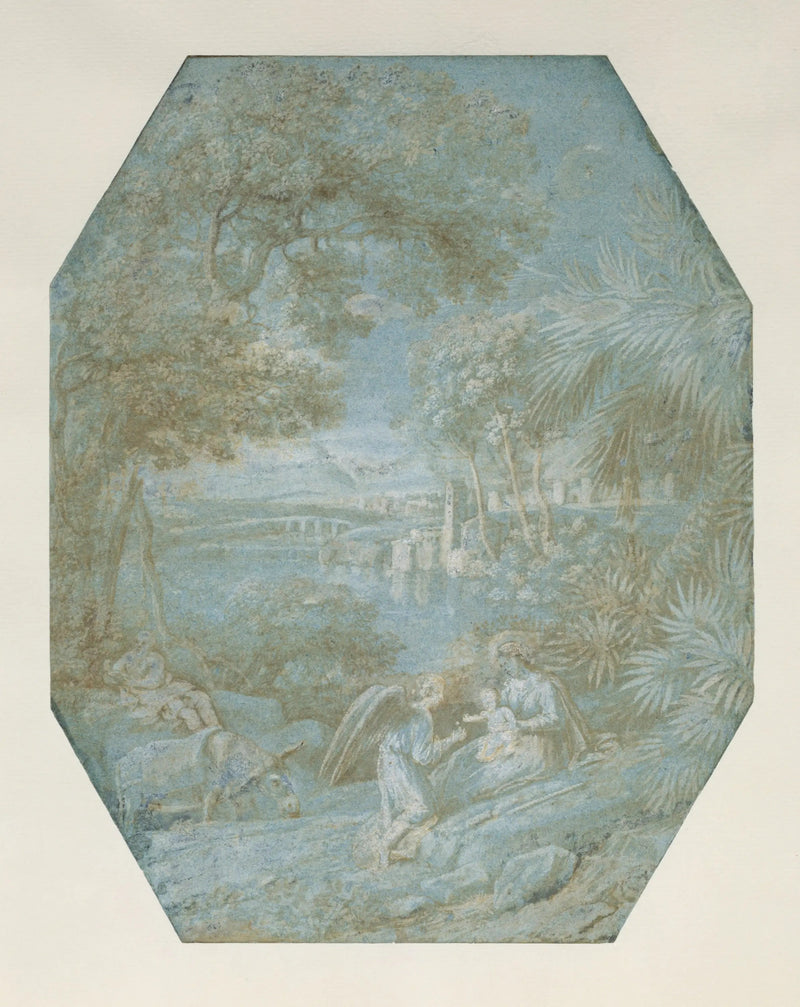 Paesaggio con il riposo durante la fuga in Egitto - Claude Lorrain