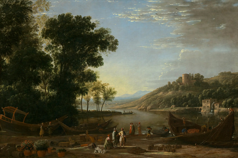 Paesaggio con i commercianti - Claude Lorrain