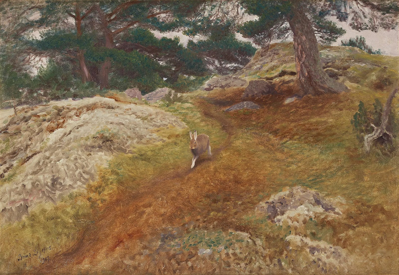 Paesaggio con lepre - Bruno Liljefors
