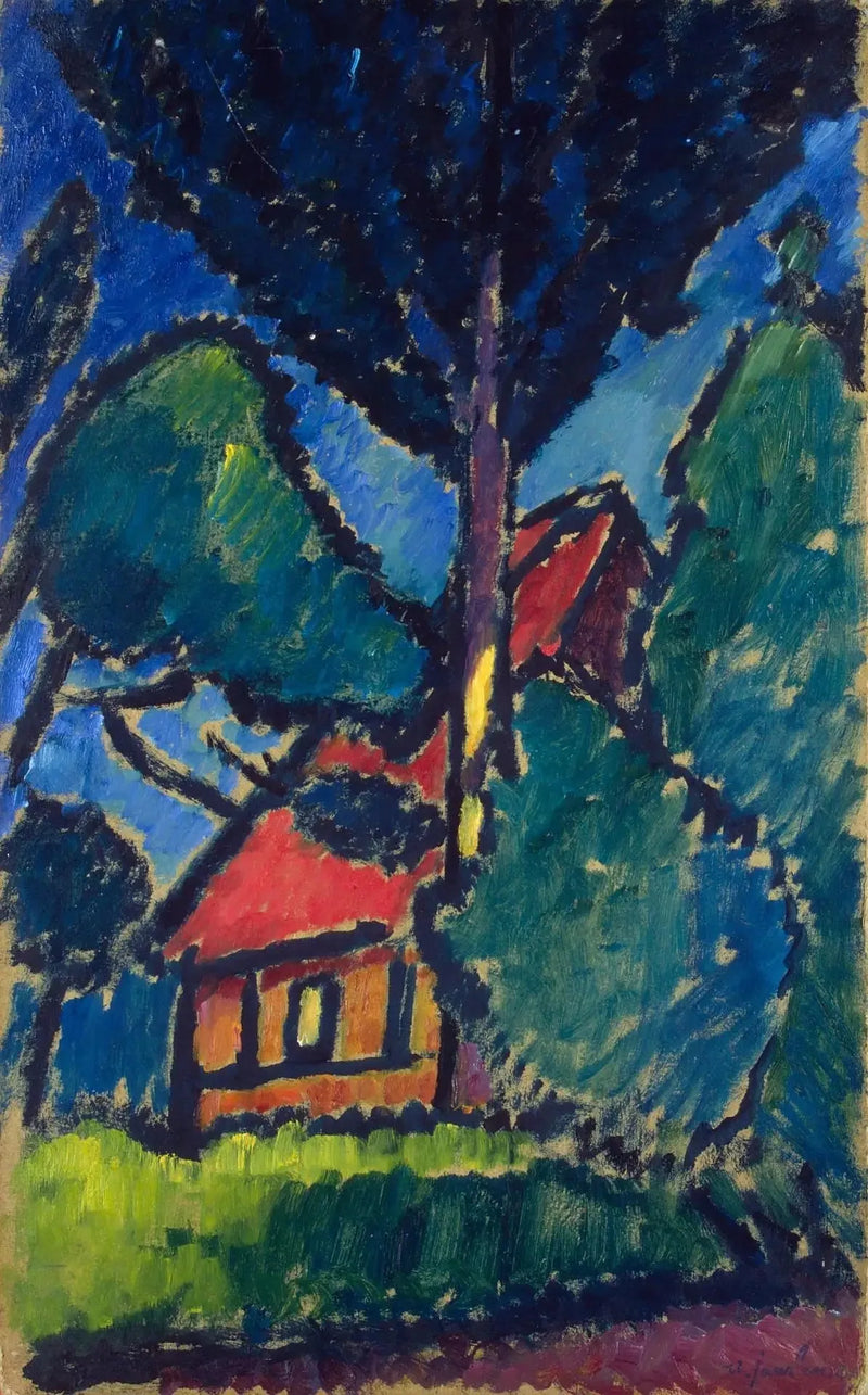 Paesaggio con casa rossa - Alexej von Jawlensky