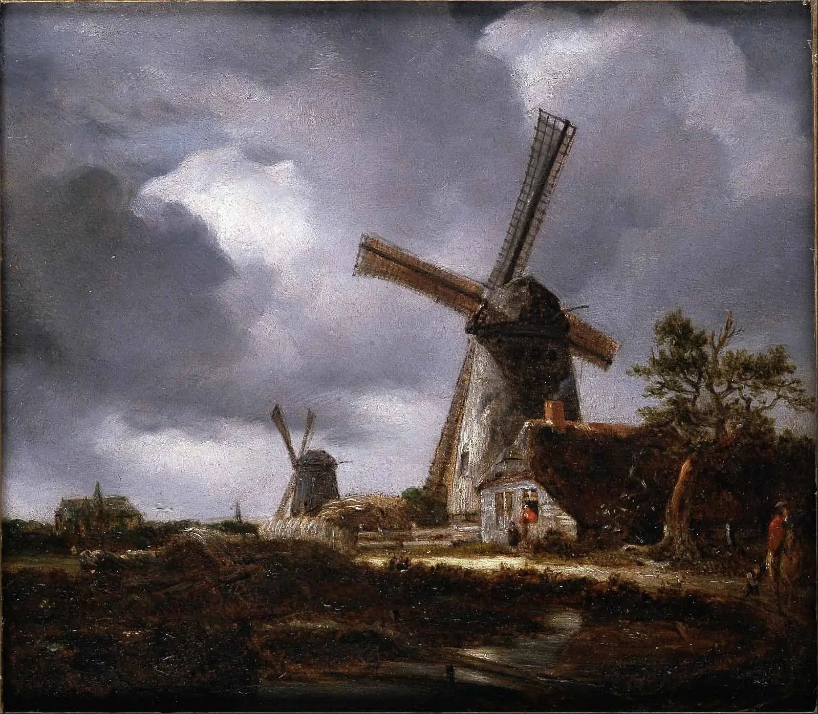 Paysage avec moulins à vent près de Haarlem d’après Jacob van Ruisdael - John Constable - Alpha Reproduction