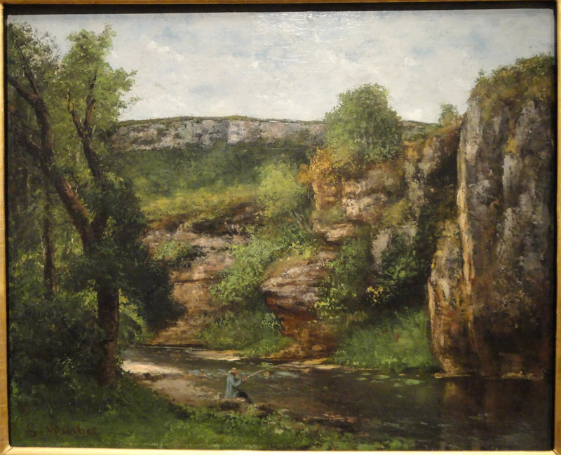 Paesaggio con pescatore - Gustave Courbet