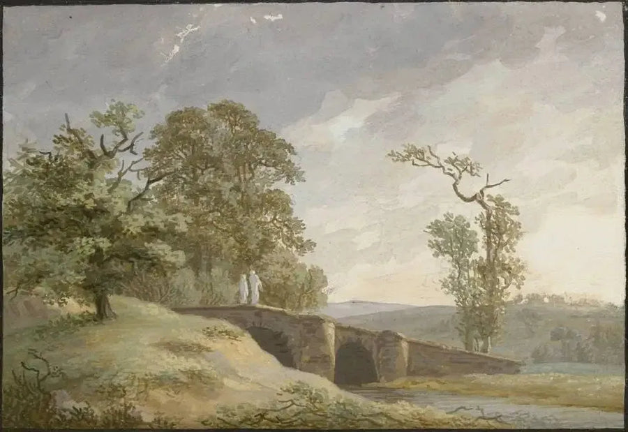 Paesaggio con ponte - Caspar David Friedrich
