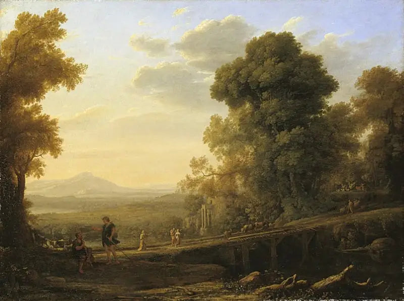 Paesaggio con Rebecca che saluta suo padre - Claude Lorrain