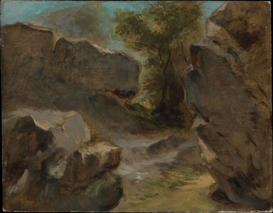 Paesaggio con rocce, Augerville - Eugène Delacroix
