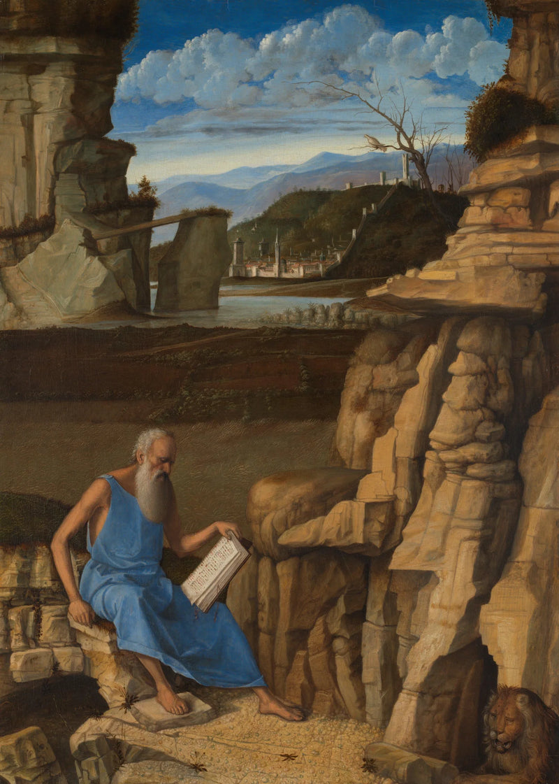 Paesaggio con San Girolamo che legge - Giovanni Bellini