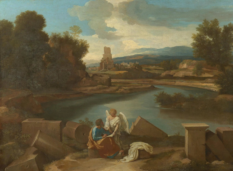 Paesaggio con san Matteo - Nicolas Poussin