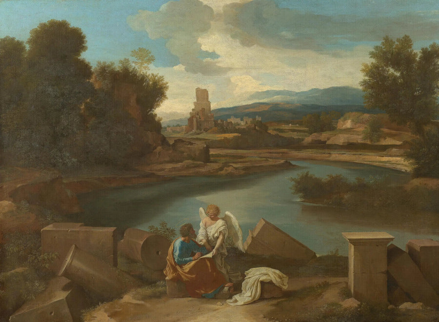 Paesaggio con san Matteo - Nicolas Poussin