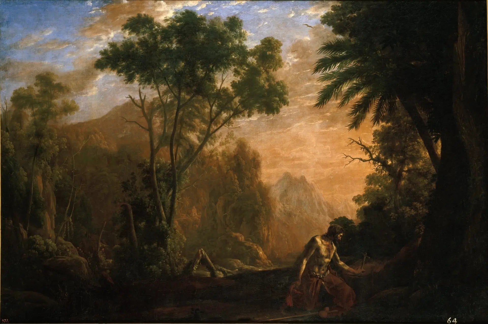 Paysage avec saint Onuphre - Claude Lorrain image 1 tableau peint à l’huile sur toile