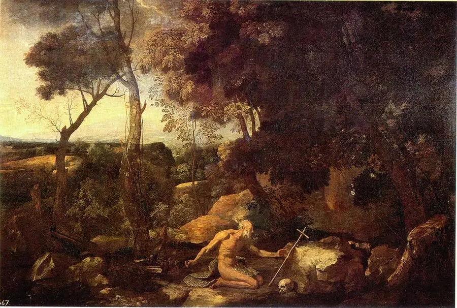 Paesaggio con San Paolo l'Ermite - Nicolas Poussin
