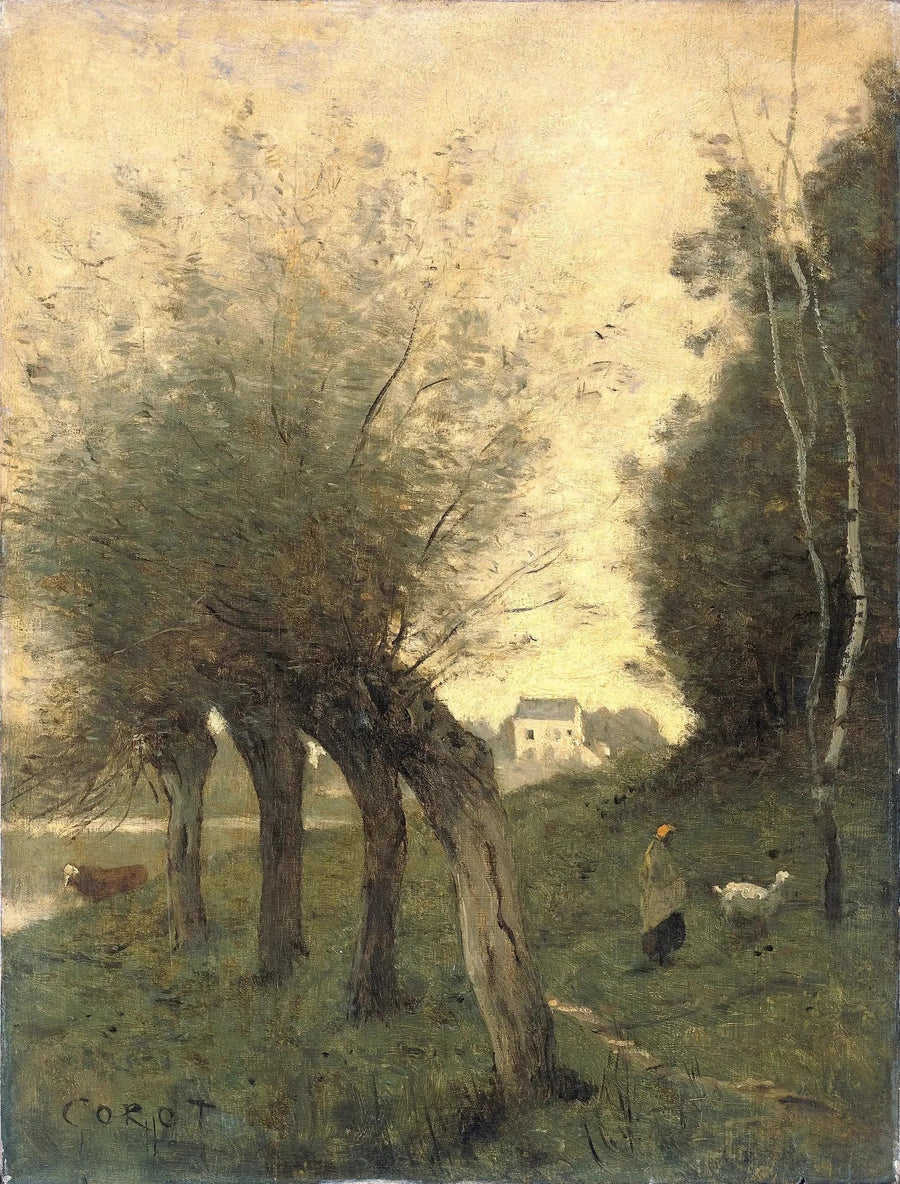 Paesaggio con Salici - Jean-Baptiste Camille Corot