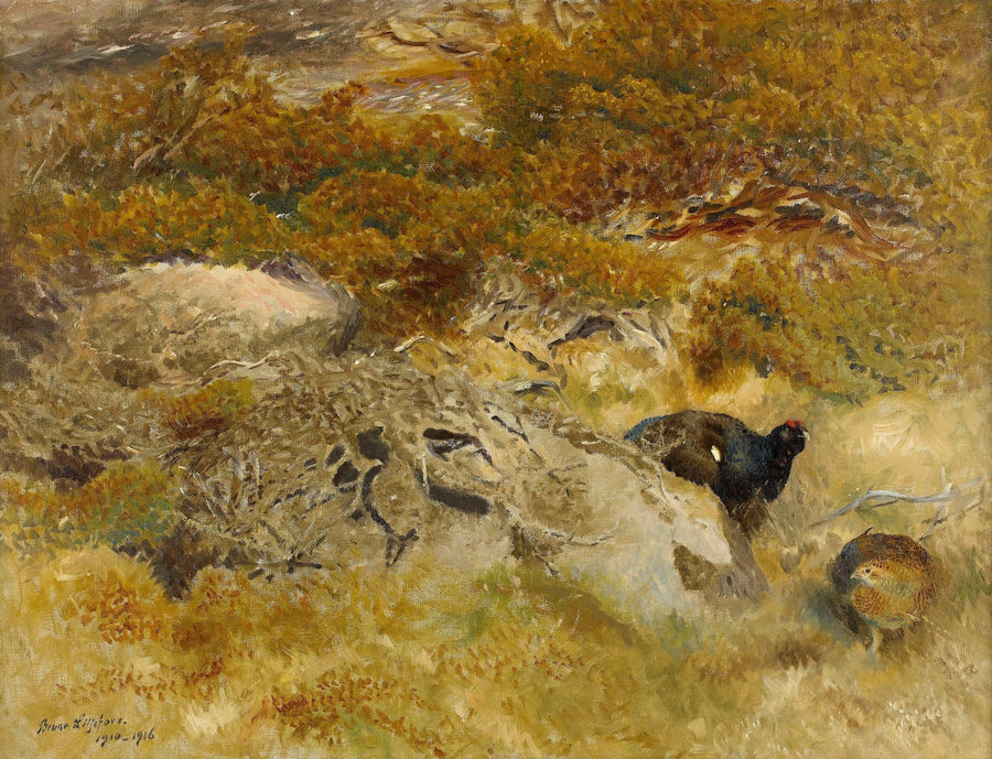 Paesaggio con gallo cedrone - Bruno Liljefors
