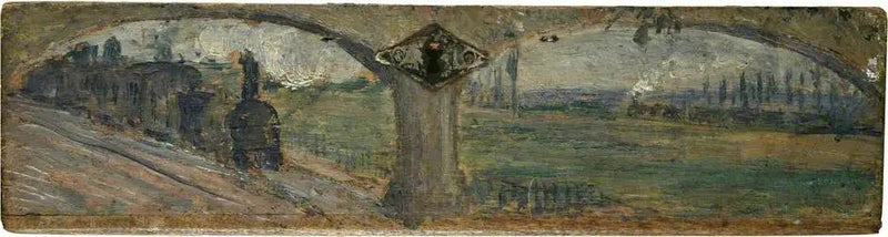 Paesaggio con treni a vapore - Camille Pissarro