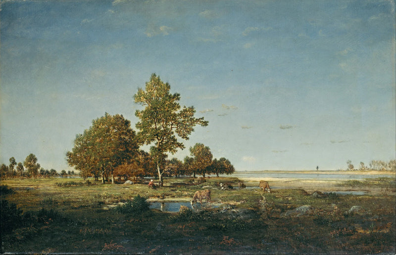 Paesaggio con boschetto di alberi - Théodore Rousseau