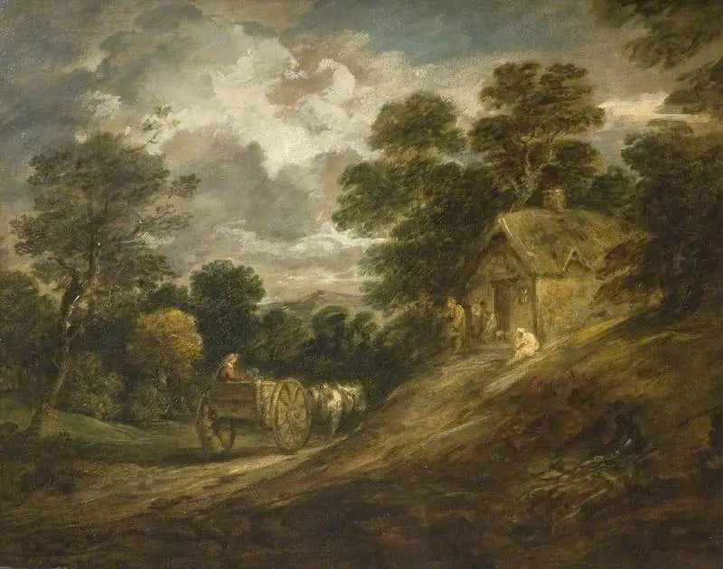 Paesaggio con un chalet e una carrozza - Thomas Gainsborough