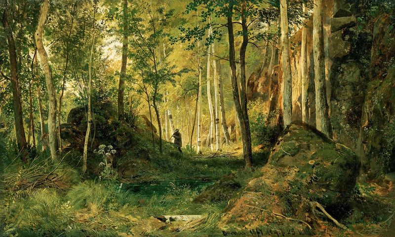 Paesaggio con un cacciatore. Île de Valaam - Ivan Chichkine
