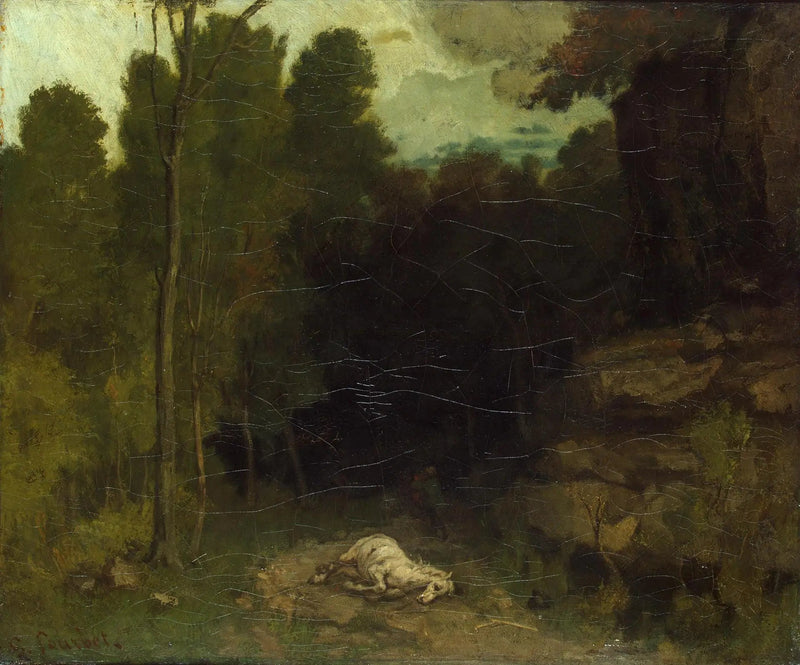 Paesaggio con un cavallo morto - Gustave Courbet