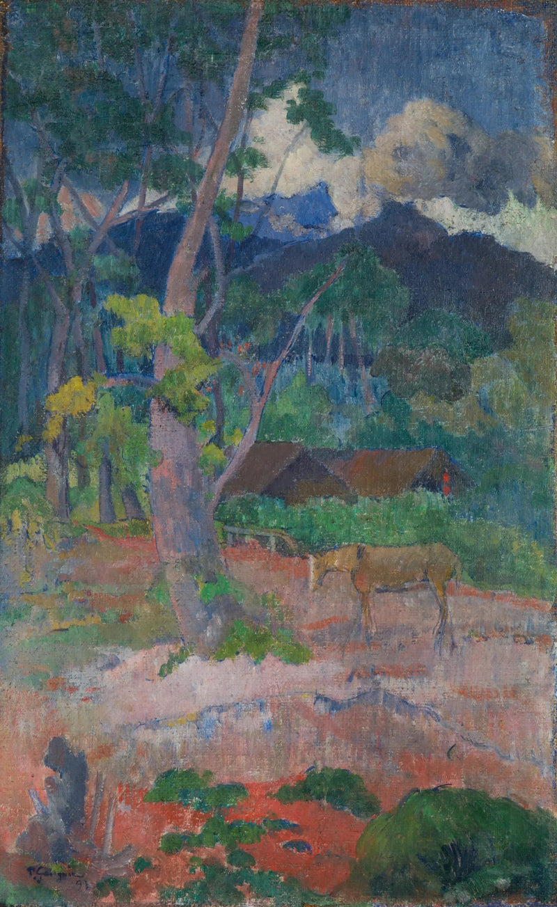 Paesaggio con un cavallo - Paul Gauguin