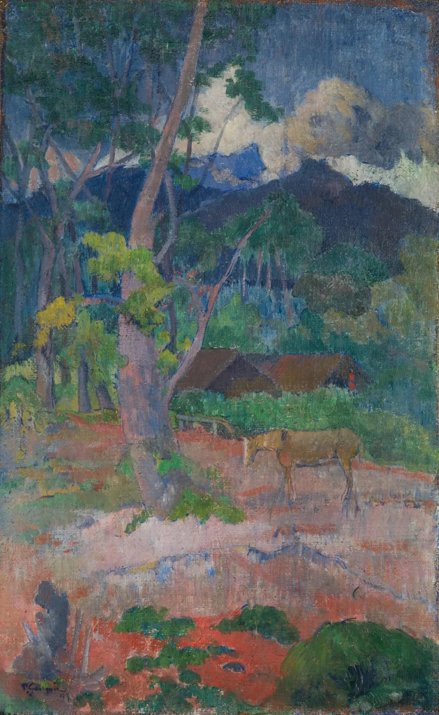 Paesaggio con un cavallo - Paul Gauguin