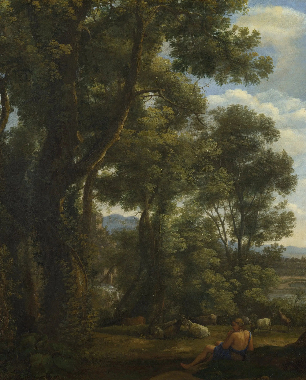 Paysage avec un chevrier et des chèvres - Claude Lorrain image 1 reproduction artisanale de tableau