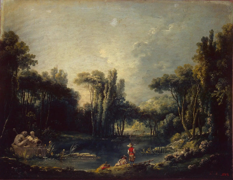 Paesaggio con uno stagno - François Boucher