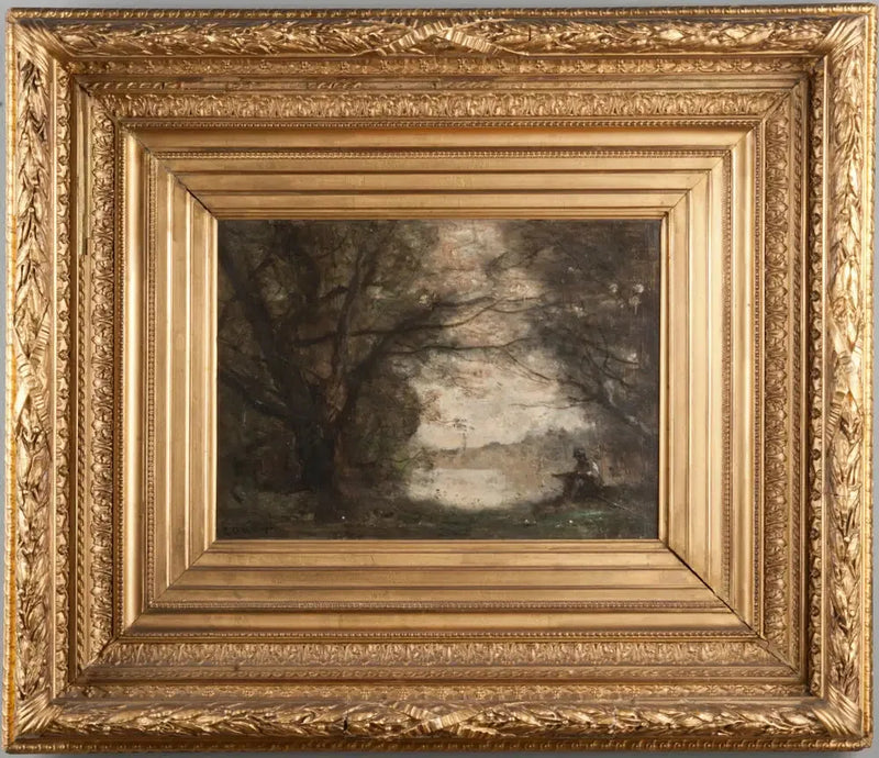 Paesaggio con un ragazzo che sta disegnando - Jean-Baptiste Camille Corot