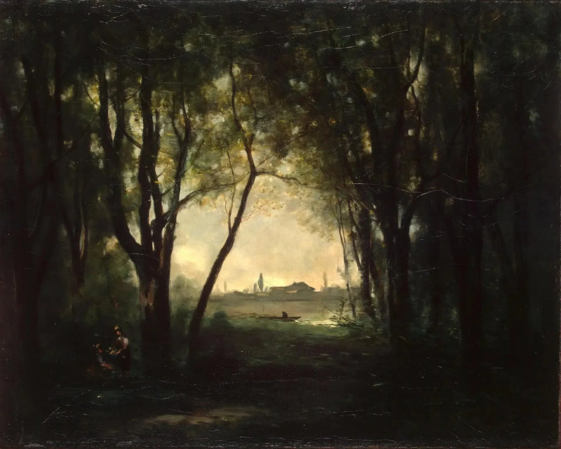 Paesaggio con un lago - Jean-Baptiste Camille Corot