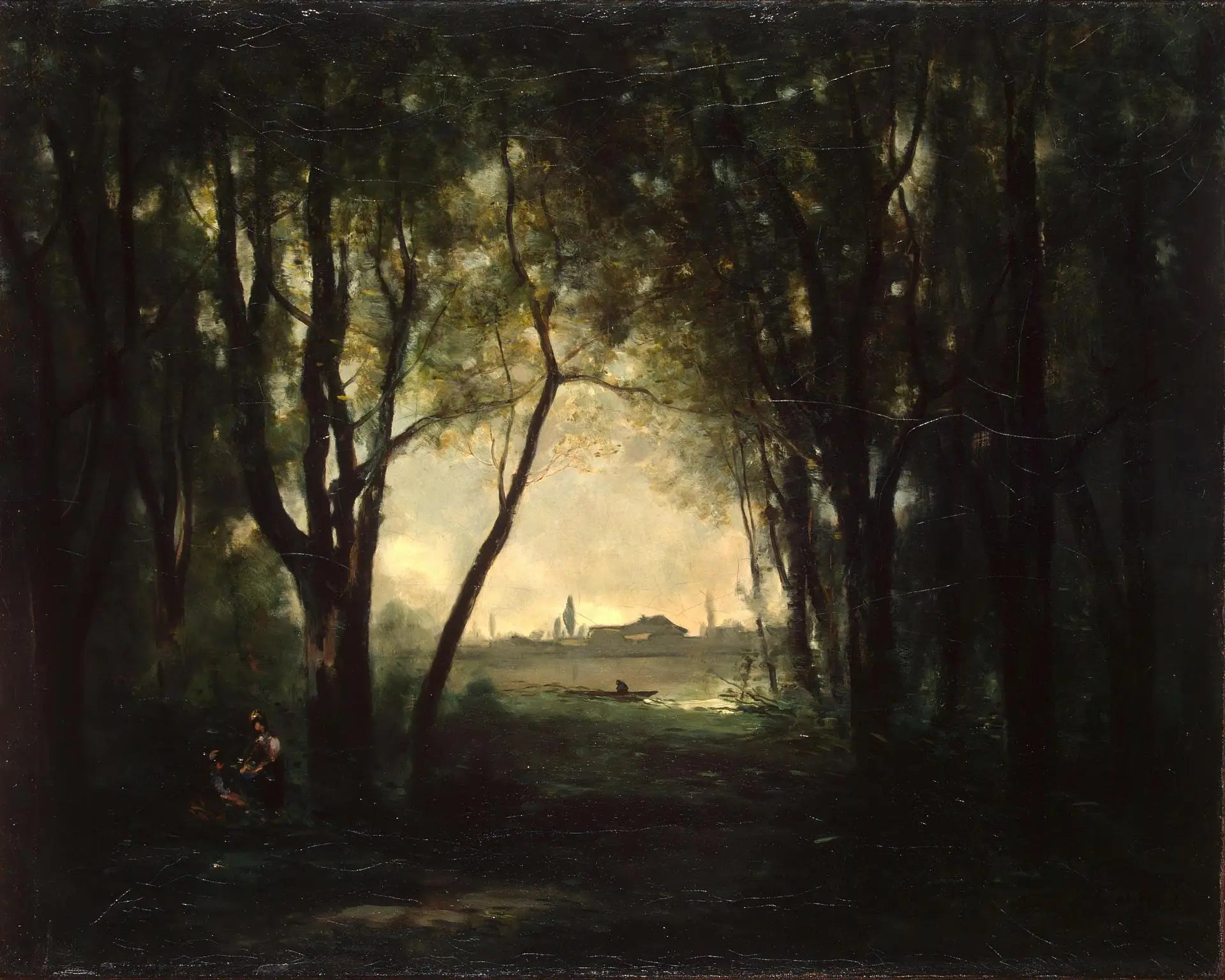 Paysage avec un lac - Jean-Baptiste Camille Corot - Alpha Reproduction