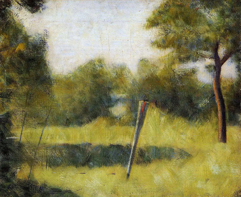 Paesaggio con un palo - Georges Seurat