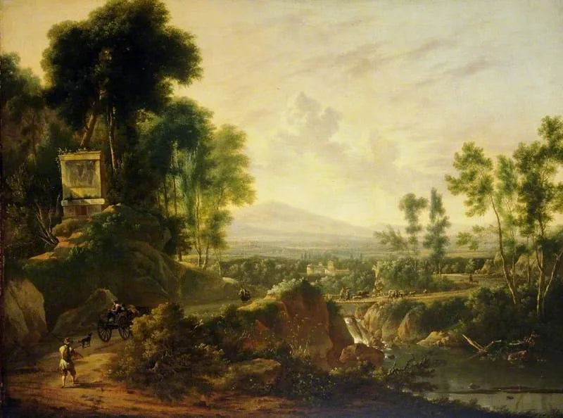 Paysage avec un sanctuaire - Adriaen van de Velde image 1 reproduction réalisée par Alpha Reproduction