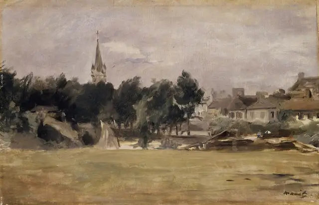 Paesaggio con una chiesa di villaggio - Édouard Manet