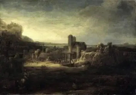 Paesaggio con una chiesa - Rembrandt