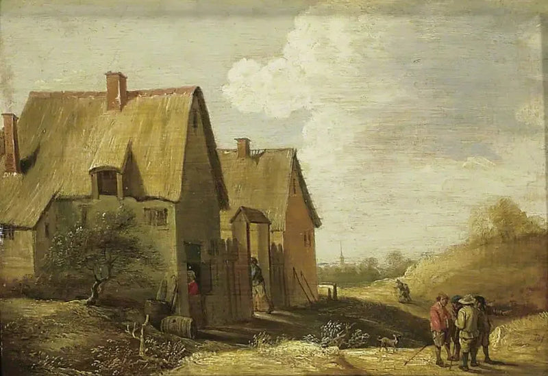 Paesaggio con una fattoria e personaggi - David Teniers il Giovane