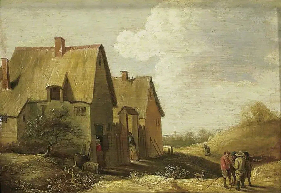 Paesaggio con una fattoria e personaggi - David Teniers il Giovane