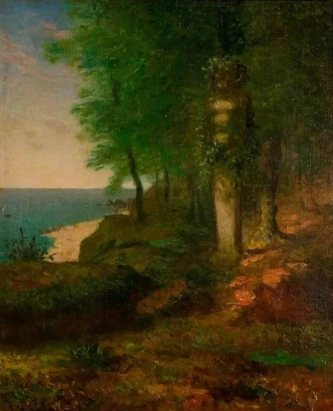 Paesaggio con una figura terminale - Jean-François Millet