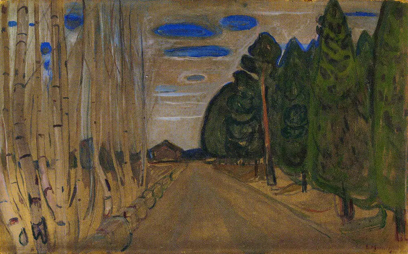 Paesaggio con una strada - Edvard Munch