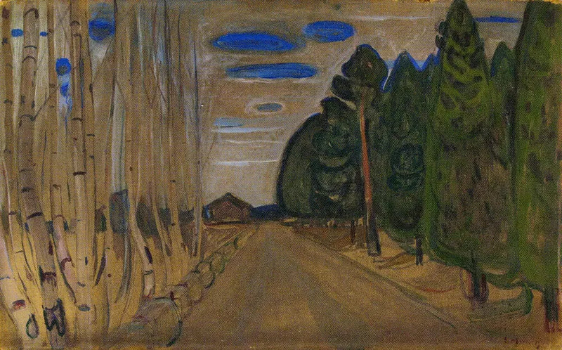 Paesaggio con una strada - Edvard Munch