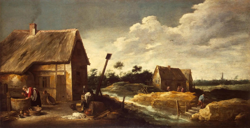 Paesaggio con una serva al pozzo - David Teniers il Giovane